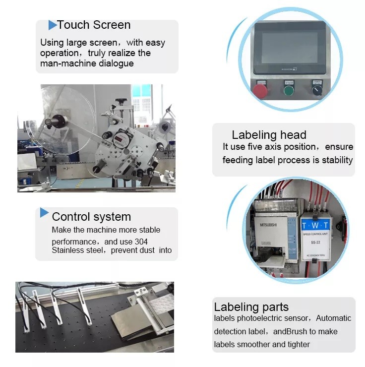 Box Top Side Plane Labeler Automatic Flat Labeling Machine In Bag Pouch Lid