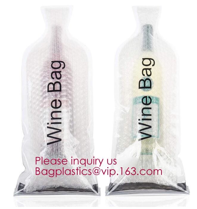 Bottle Protector Bubble Travel Bag,Travel Trip Bag With Bubble Inside And Double Zip lockks,Sleeve Travel Bag - Inner Skin