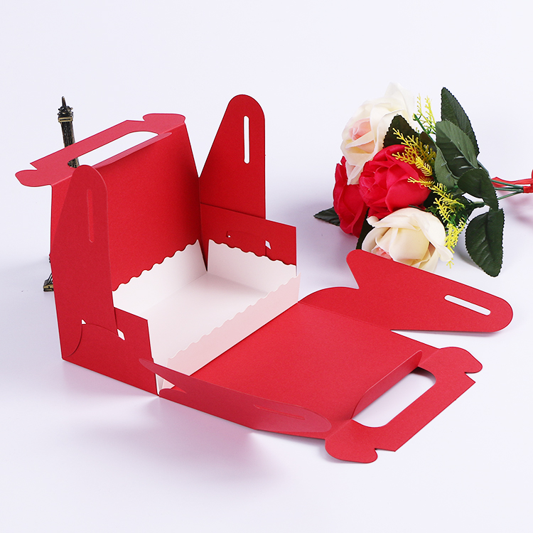 Folding Hollow-Carved Design Kraft Paper Gift Box With Your Own Logo Easy to Assemble