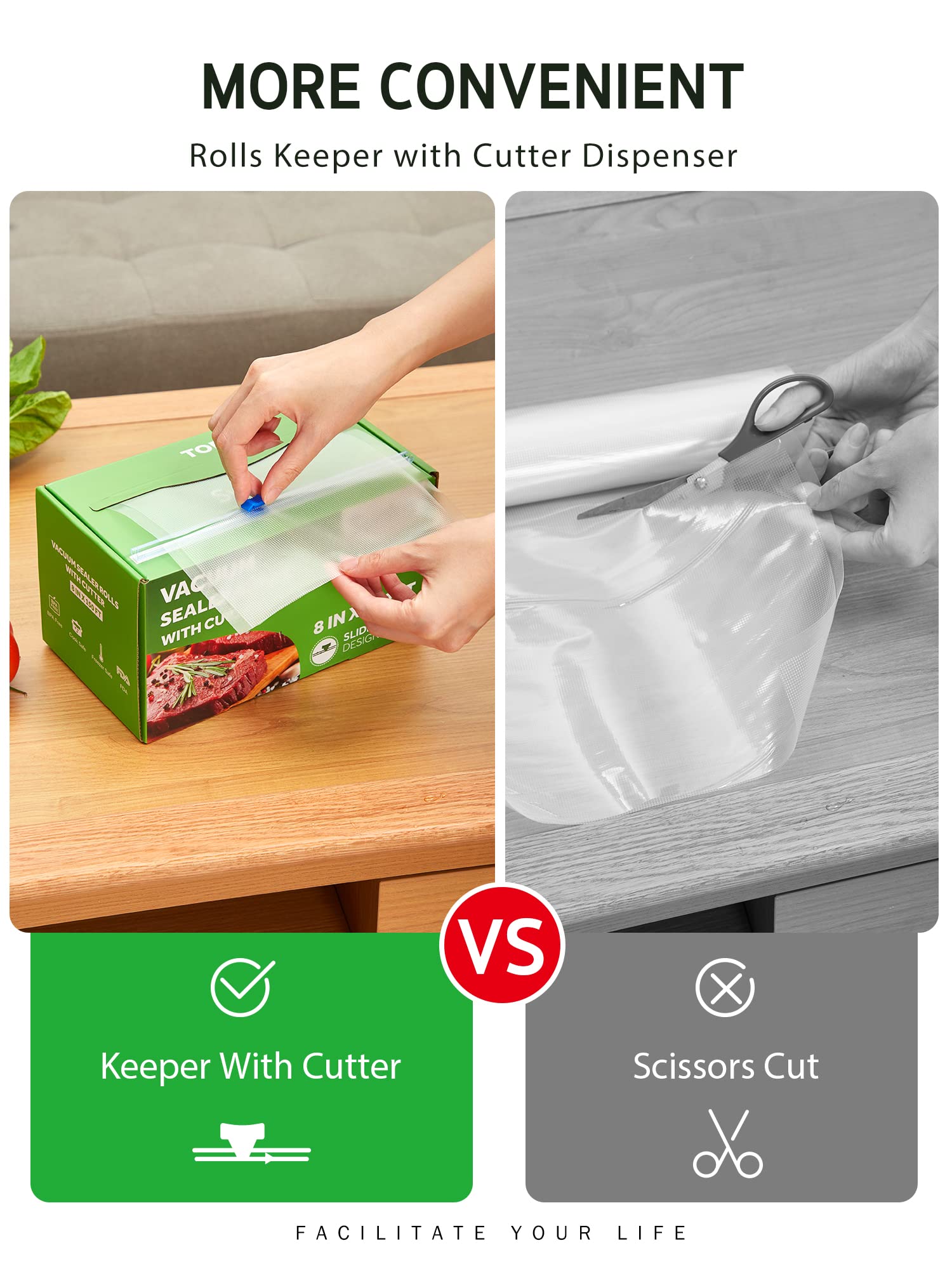 Sandwich Vacuum Sealer Roll Food Vacuum Roll Bags Food Storage Bags For Freezer