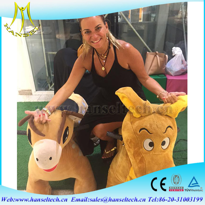 Hansel plush animals mobility scooter and kiddie rides with video games