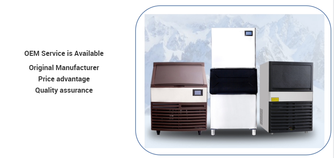 300-500kg/24h Automatic Ice Cube Maker for Cooling Drinks in Stainless Steel Material