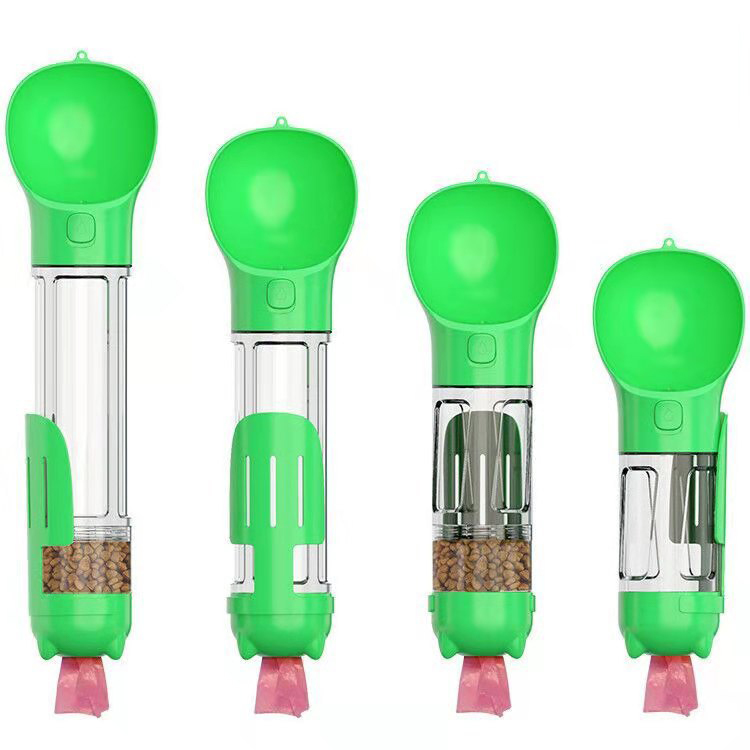 Pet Water Dispenser Foldable 4 In 1 Dog Bottle Leak Proof 300/500ml Portable Travel Puppy
