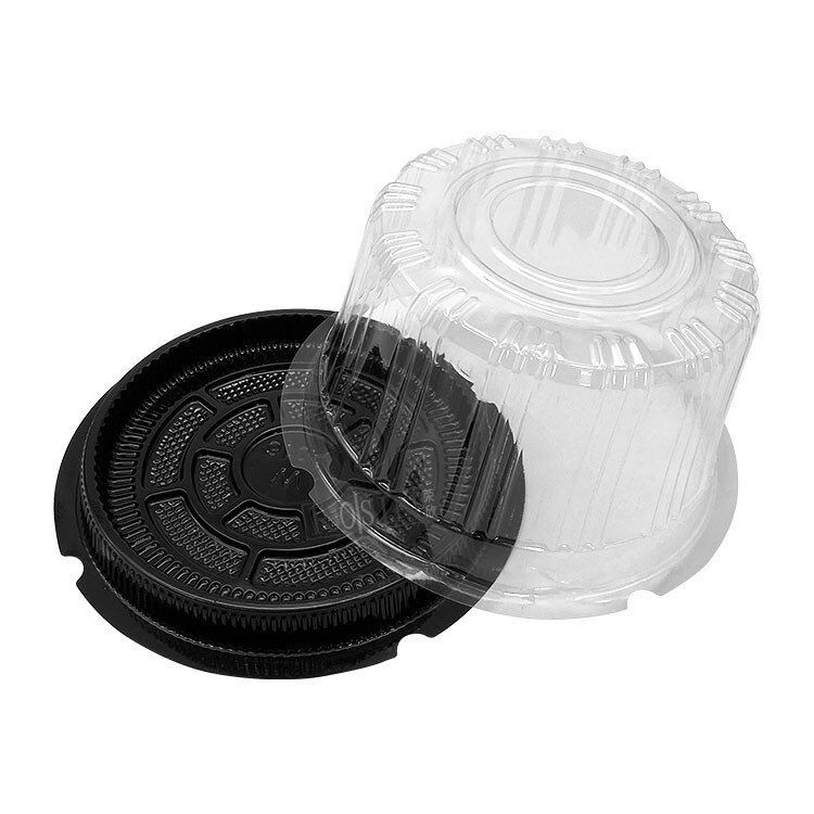 Custom 8 Inch Cake Container Transparent PET Round For Birthday And Party