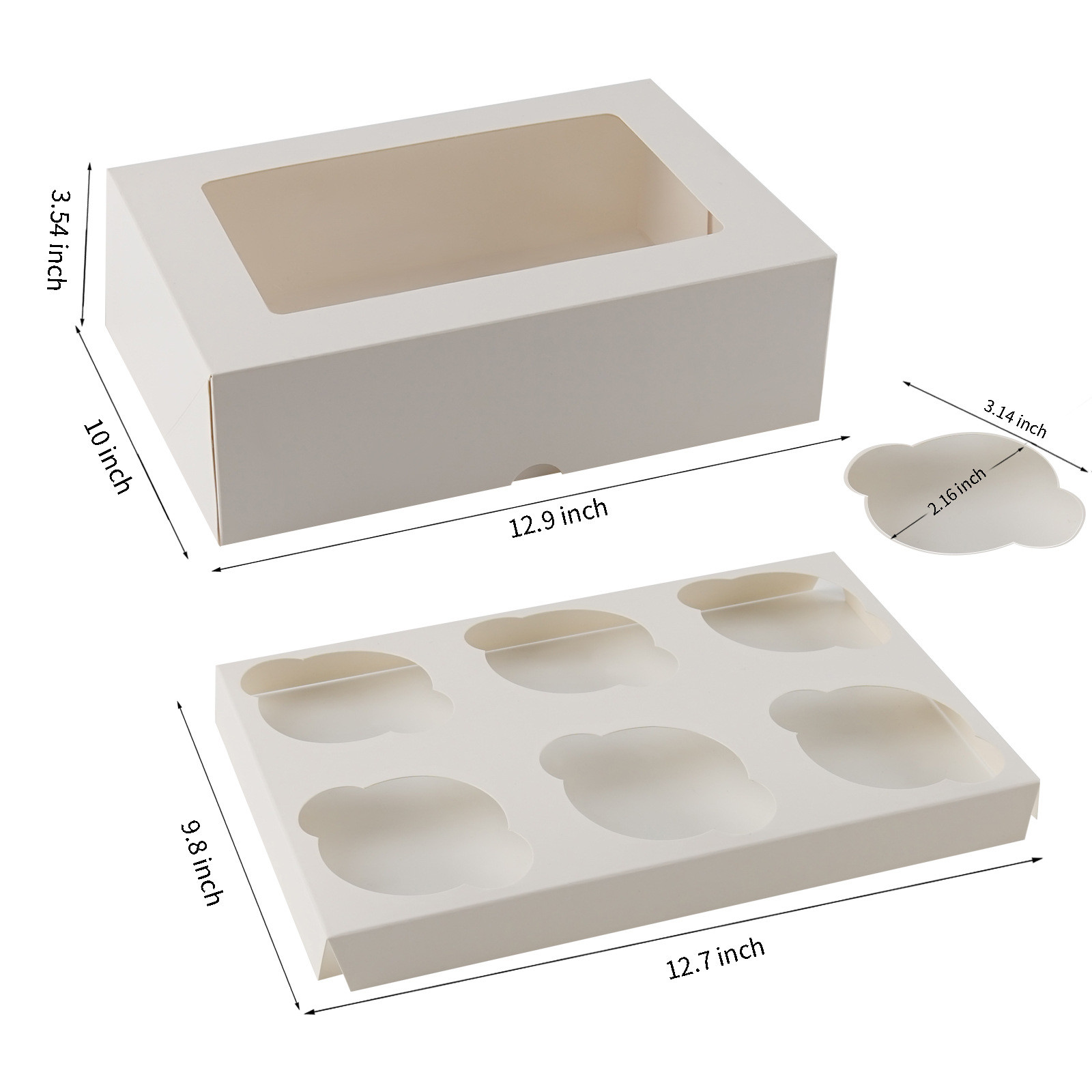 Colorful Printed Food Packaging Folders CMYK/Pantone 2 4 6 8 12 Cupcake Box Cake Boxes Manufacturer