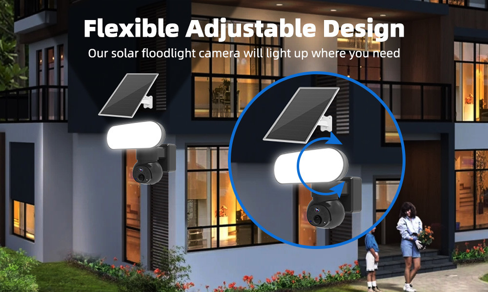 4G Color Night Vision CCTV Camera 355o Pan 120o Tilt Solar PTZ Camera