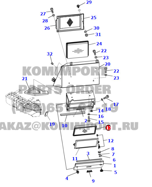 part No. :426-07-32441, Air Conditioner Filte use for komatsu loader WA470-6,WA320-6,WA200-6