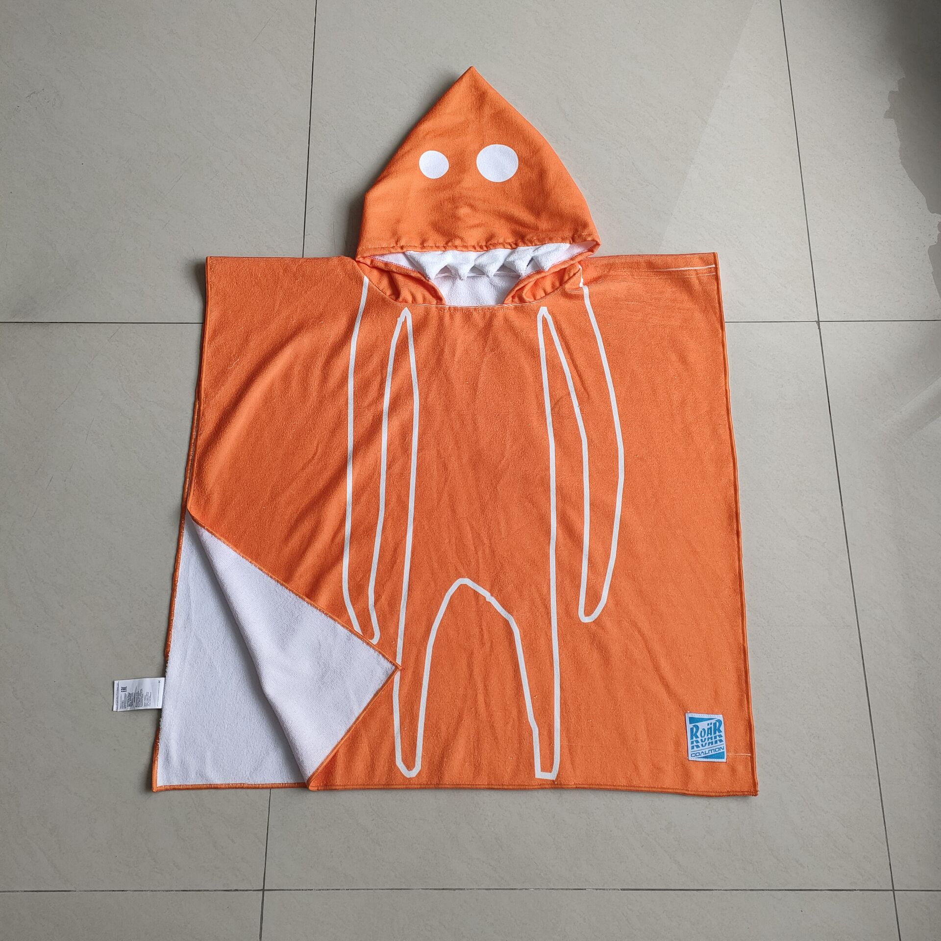 Manufacturer supply microfiber custom poncho towel kids printing beach poncho kids hooded beach towel