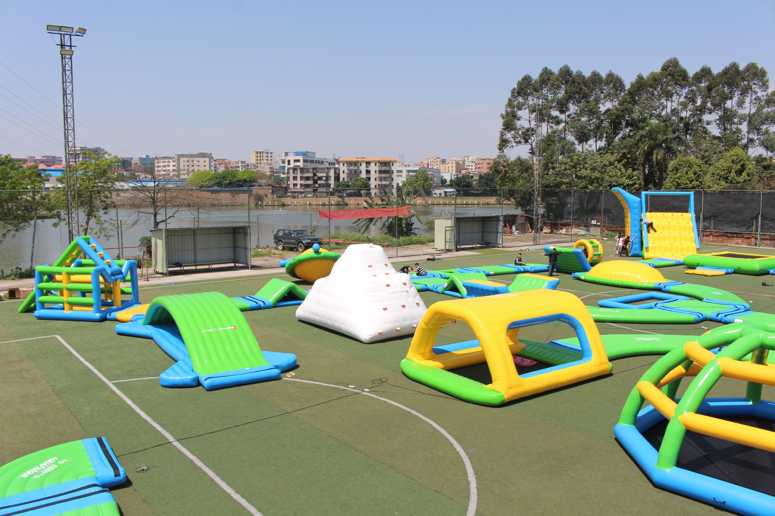 Factory Giant 0.9mm PVC Inflatable Water Park Floating Sea Or Lake Inflatable Aqua Park