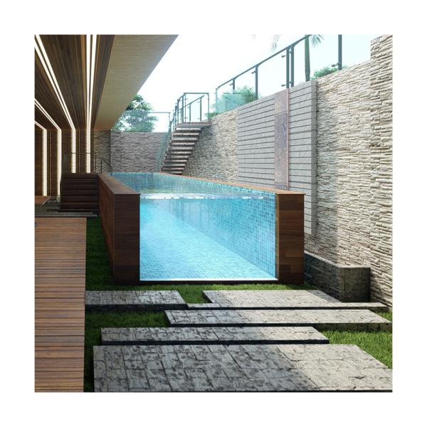 High Light Transmission Swimming Pool Glass Panels for Custom Outdoor In-Ground