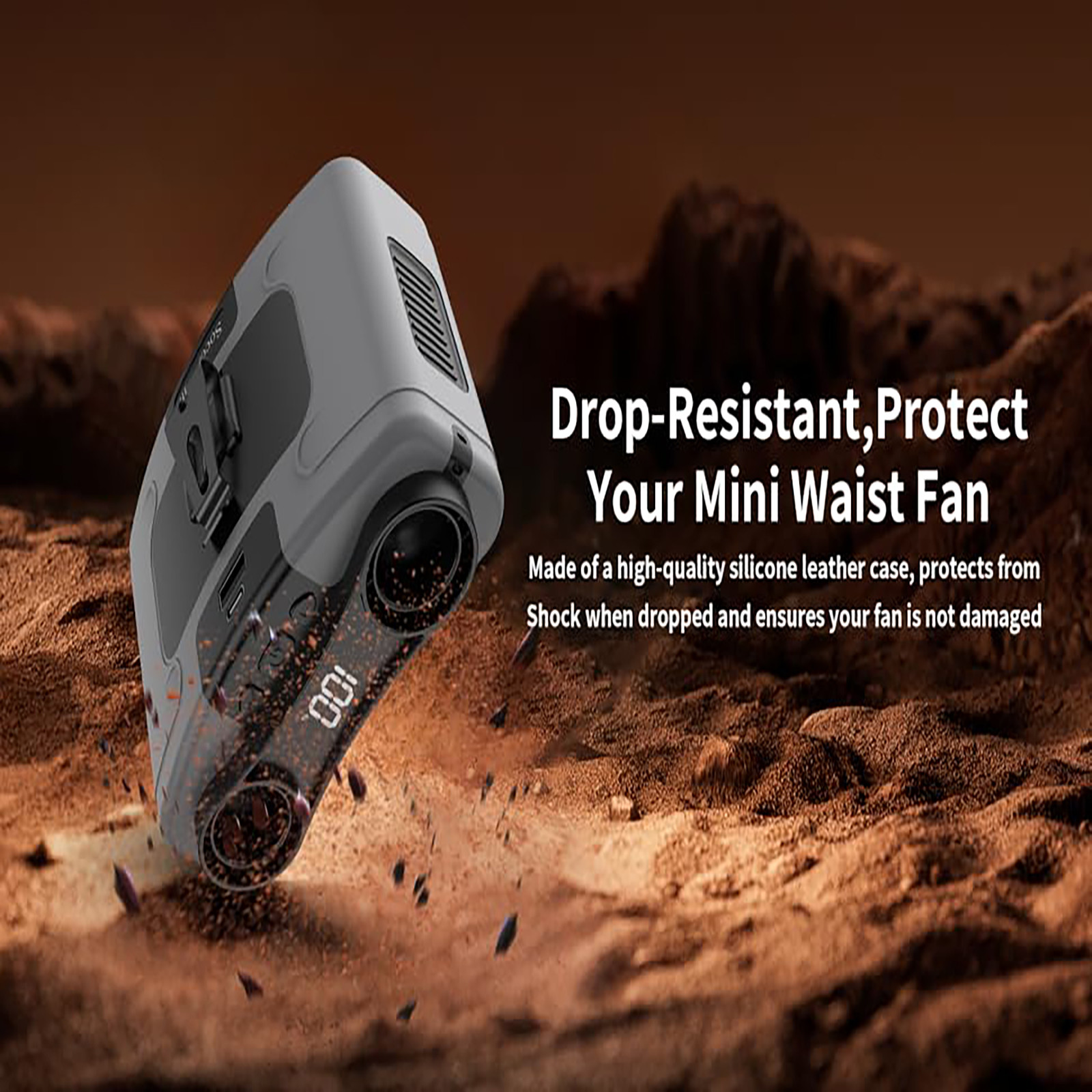Socool Fan 20000mAh Mini Rechargeable Portable Emergency Power Clip Waist Fan Type-c Super Wind Super Quiet Table Fan