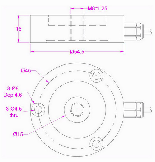 low_profile_compression_force_transducer_500N_1KN_2KN_3KN