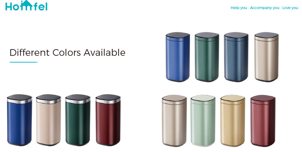 Touchless Intelligent Smart Sensor Bin Trash Can Stainless Steel Sustainable Household