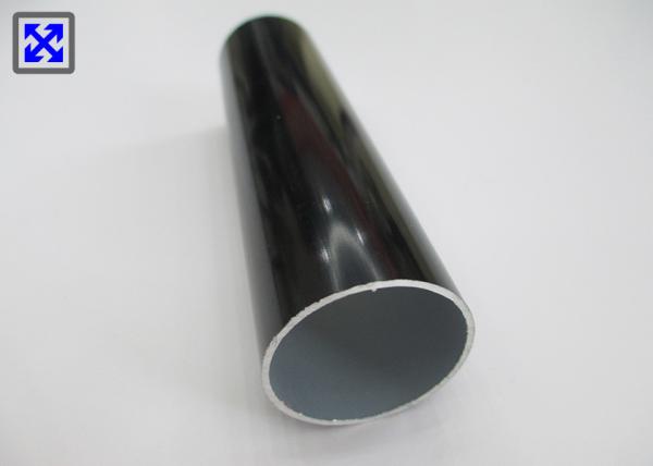 Dia 80mm Aluminum Tube Profiles Thickness 1.2mm Black Power Coating Anti