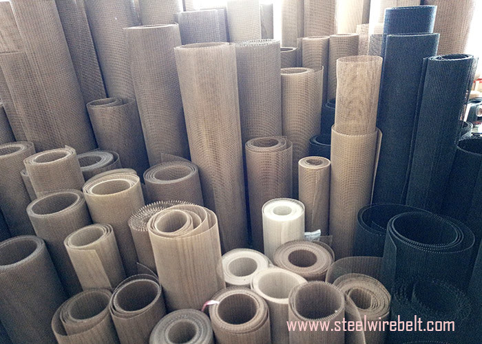Non - Toxic PTFE Metal Mesh Conveyor Belt Good Tensile Strength Heat Resistant