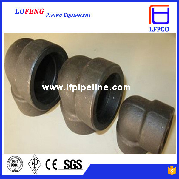 Forged Steel High Pressure Socket Weld Pipe Fitting 90 degree elbow