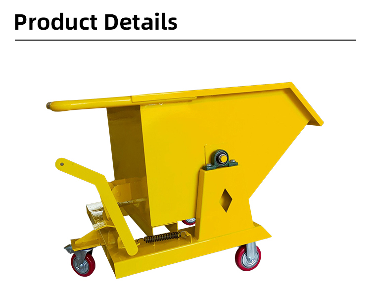 Quick Release Steel Self Dumping Hopper Tipper Bin Zero Residual Waste Design