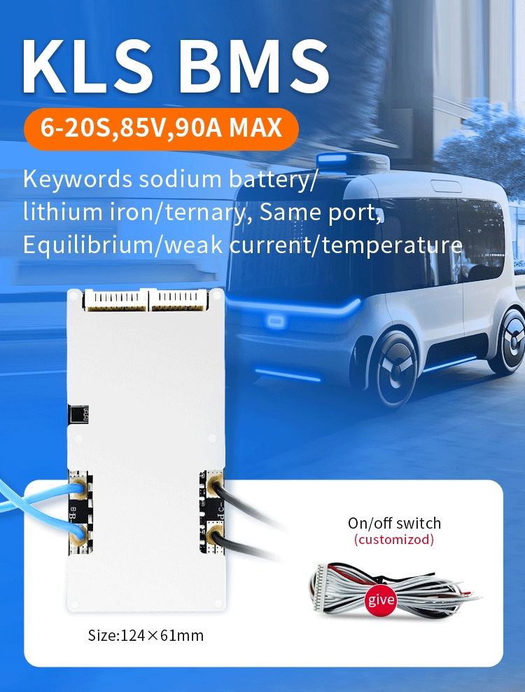 Custom Li-Ion Lifepo4 NMC Sodium Battery BMS With Balance 6S-16S 20A-60A