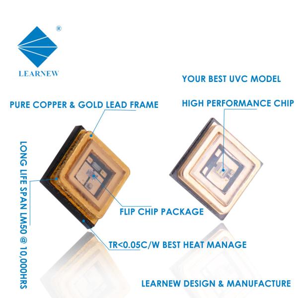 Medical UV SMD 3535 UVC LED Chip 100mA 150mA 20mW For ICU Hospital Water