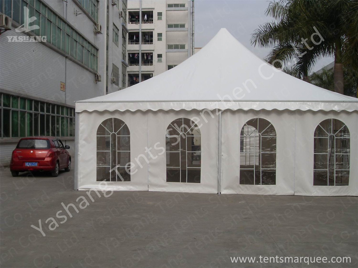 Yellow Roof Linings High Peak Marquees Waterproof Aluminum Alloy Structure