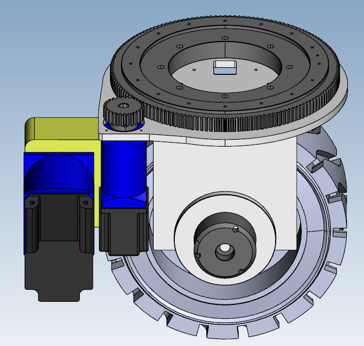 Industrial Electric AGV 48V 5KW Steering Heavy Duty Robot Wheels 645mm