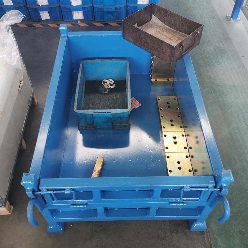 Foldable And Stackable Grid Metal Pallet Bins For Efficient Inventory Management