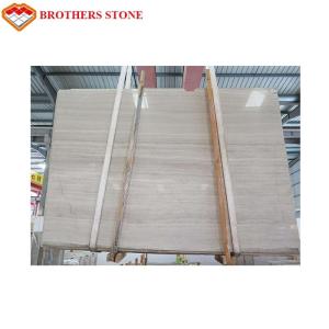  Athens White Wood Vein Marble , Big Marble Slab Stone Eco - Friendly Manufactures