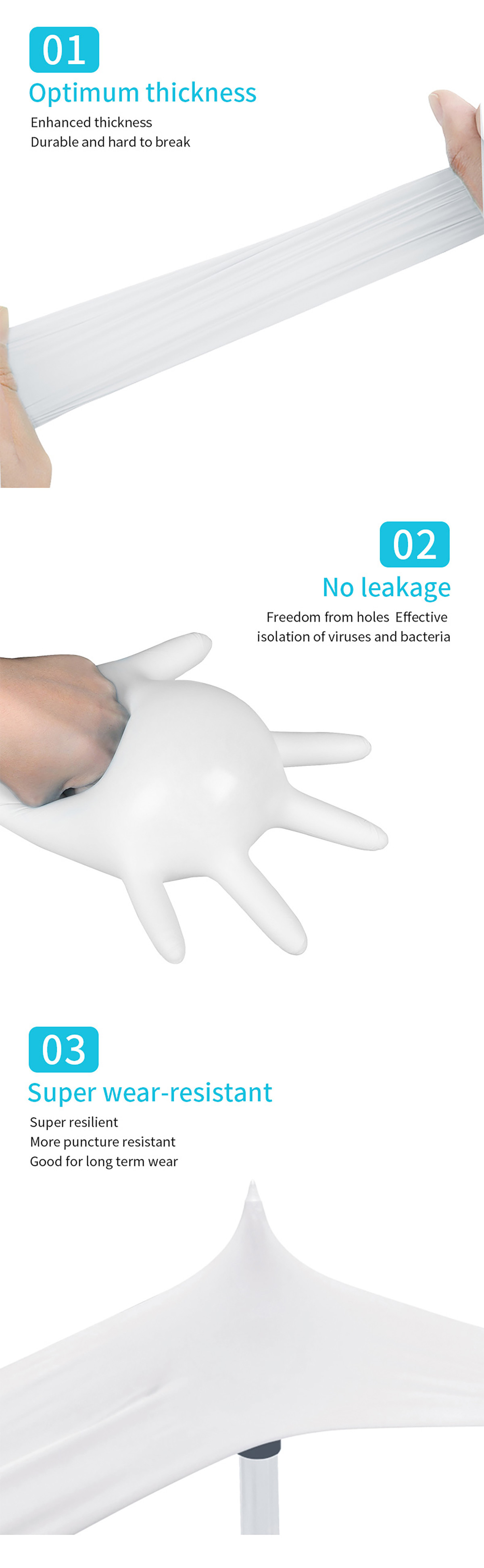 SIGNO Safe Hand Surgical Gloves / Powder Free Latex Exam Gloves 100pcs/box