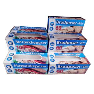 Food Freezer Clear LDPE Recyclable Reusable Bags Flat Bottom Seal