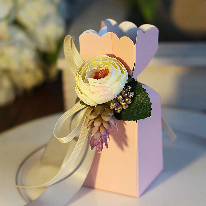 Custom Logo Printing Colorful Chocolate Candy Packaging Box for Wedding Favors Gifts