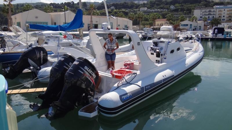 9.6m Orca Hypalon Inflatable Rib Boat Rib960B With Cabin Console / Large Sunbed