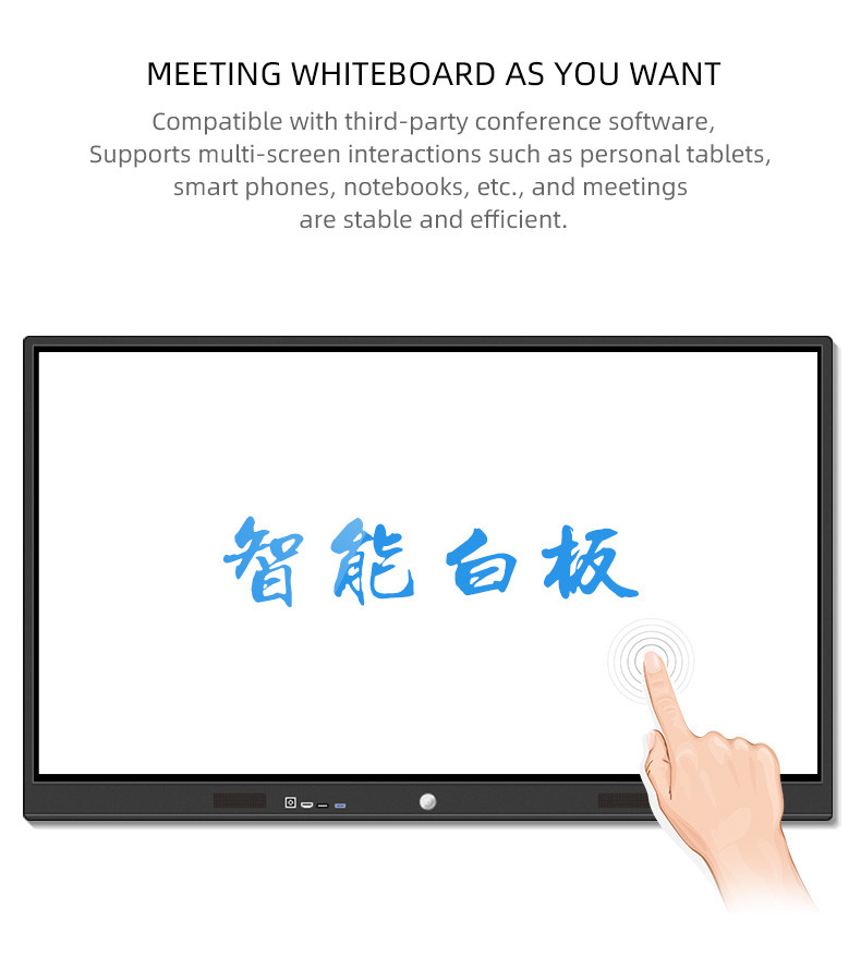55 65 Inch Touch Screen Interactive Whiteboard Panel