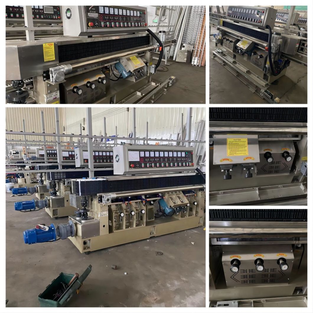 Most Popular 9 Motors Flat Glass Edge Processing Polishing Machinery Glass Straight Line Edging Machine