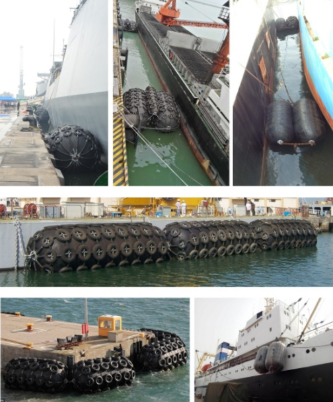 Truck Tyre Yokohama Pneumatic Fender Types Rubber 80kpa Berthing Ship Protection