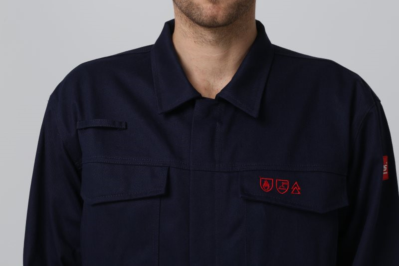 EN11612 Flame Resistant Clothing , 100% Cotton Flash Proof Overalls