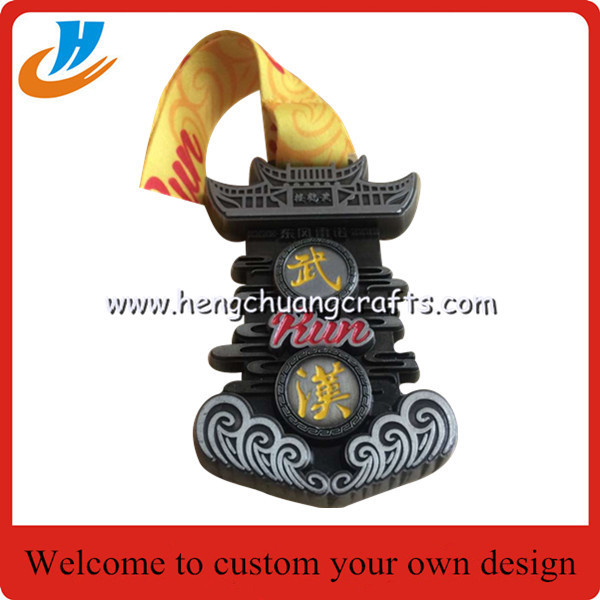 30KM sports metal medal,Marathon running medals with antique brass plated