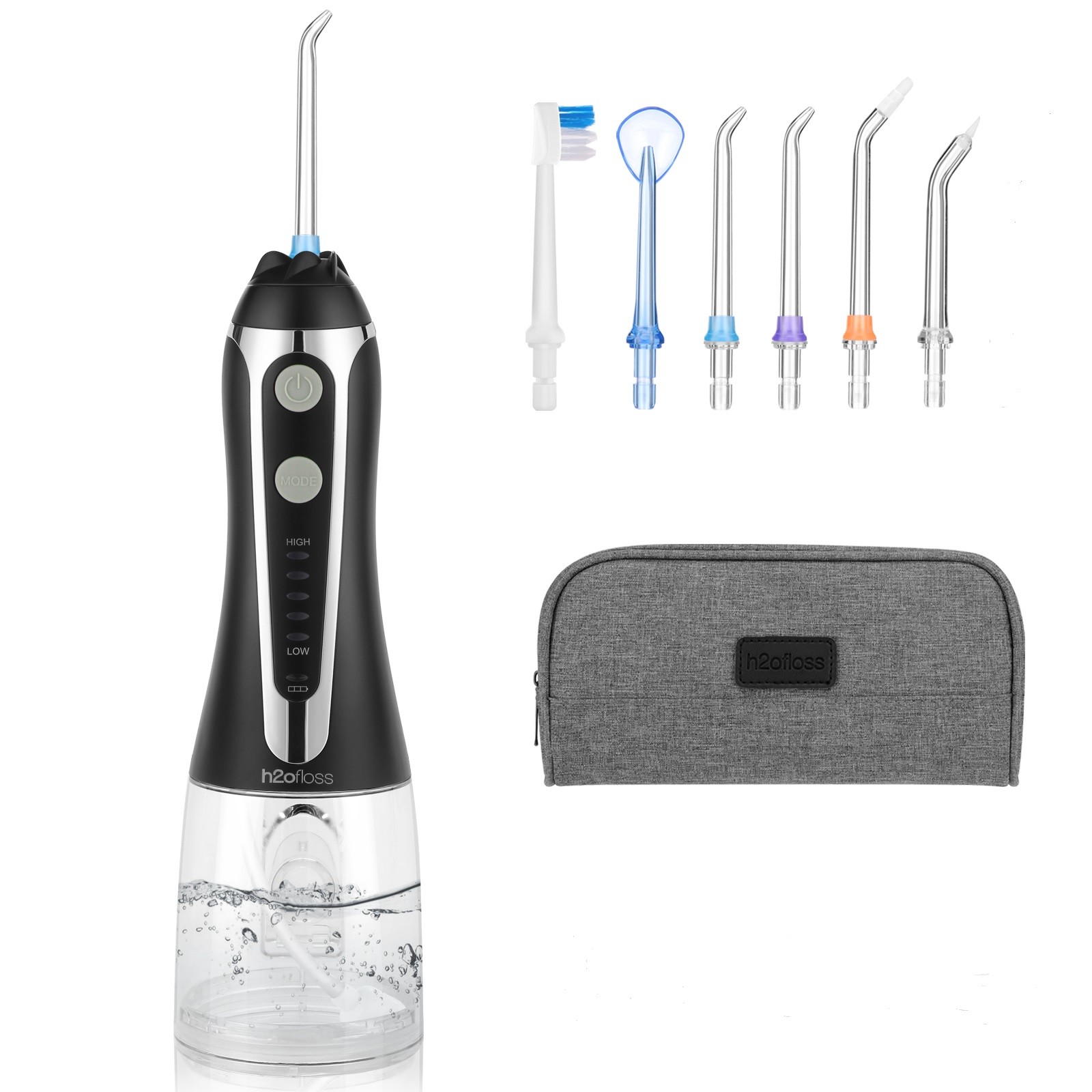 OEM / ODM 300ML Ultrasonic Water Flosser With Optional Nozzles