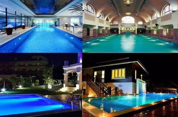 18W 24W 35W 42W LED Underwater Light for Ultra Thin Pool Decoration with RGB Color