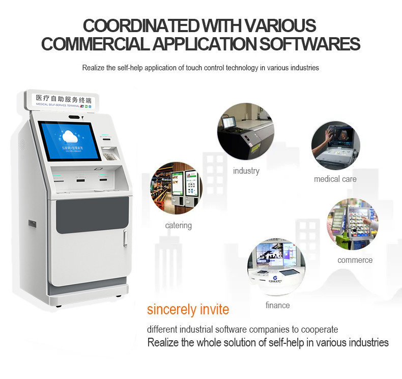 Manufacturer Oem Odm Android/Windows High Brightness Touch Screen Monitor Lcd Self Service Report Print Terminal