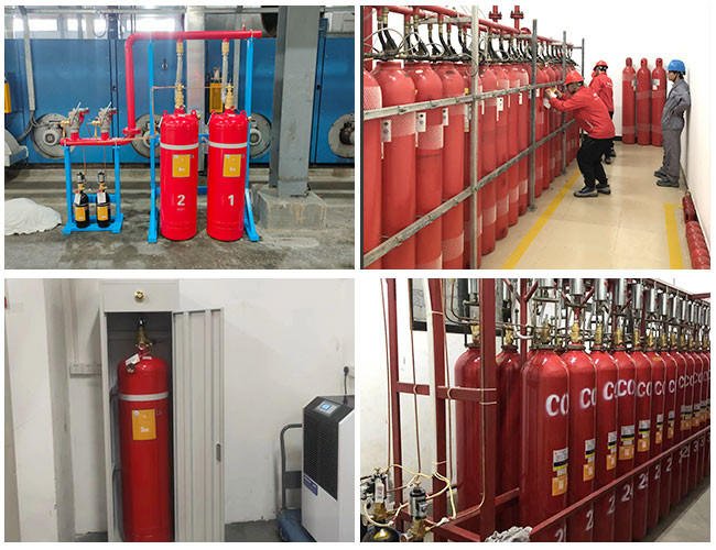 Fm200 Gas Fire Suppression System Fire Detection System Pipe Line Automatic Fire Extinguisher For Archives