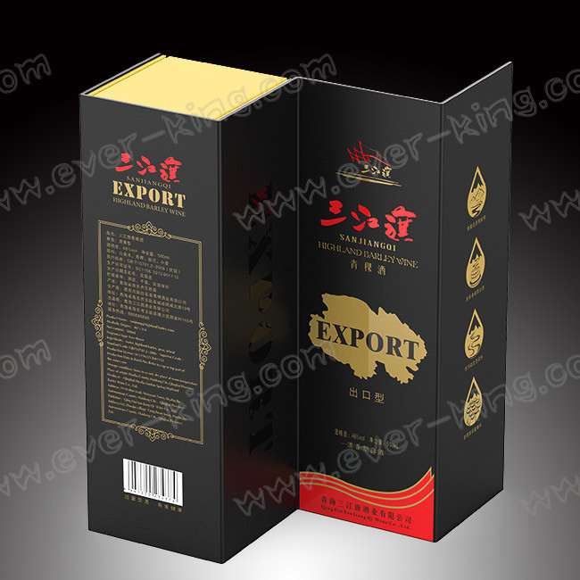 Luxury Custom Made Rigid Cardboard Paper Wine Boxes Packaging