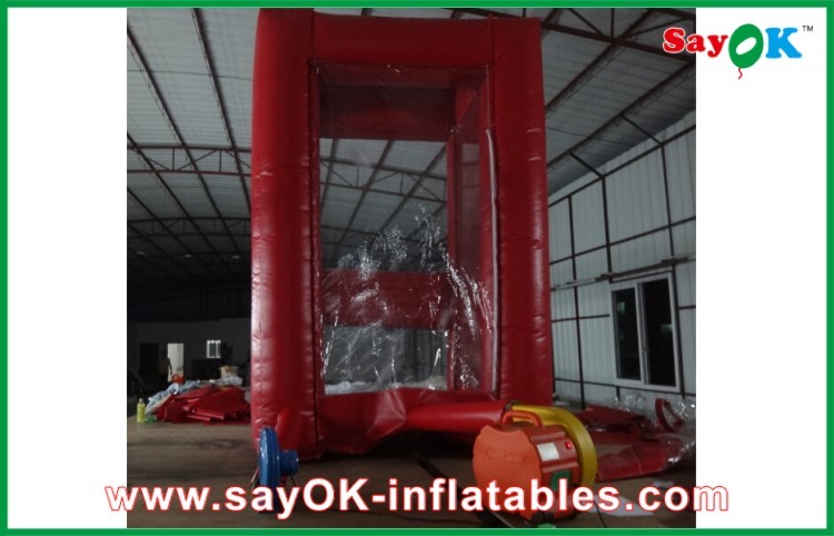 Red 0.44mmPVC Inflatable Money Machine For Rental Business