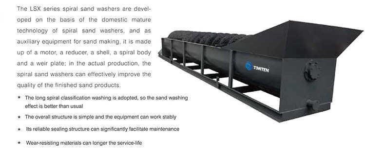Double Spiral Sand Washing Machine Screw Sand Washing Water Stone Washing