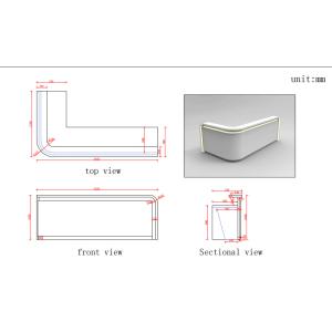 Easy Repairable Custom Built Reception Desk GMC Stick Seamless