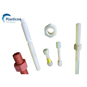 M6-M20 Grade 4.8 FRP Bolt White Fiber Reinforced Plastic Bolt