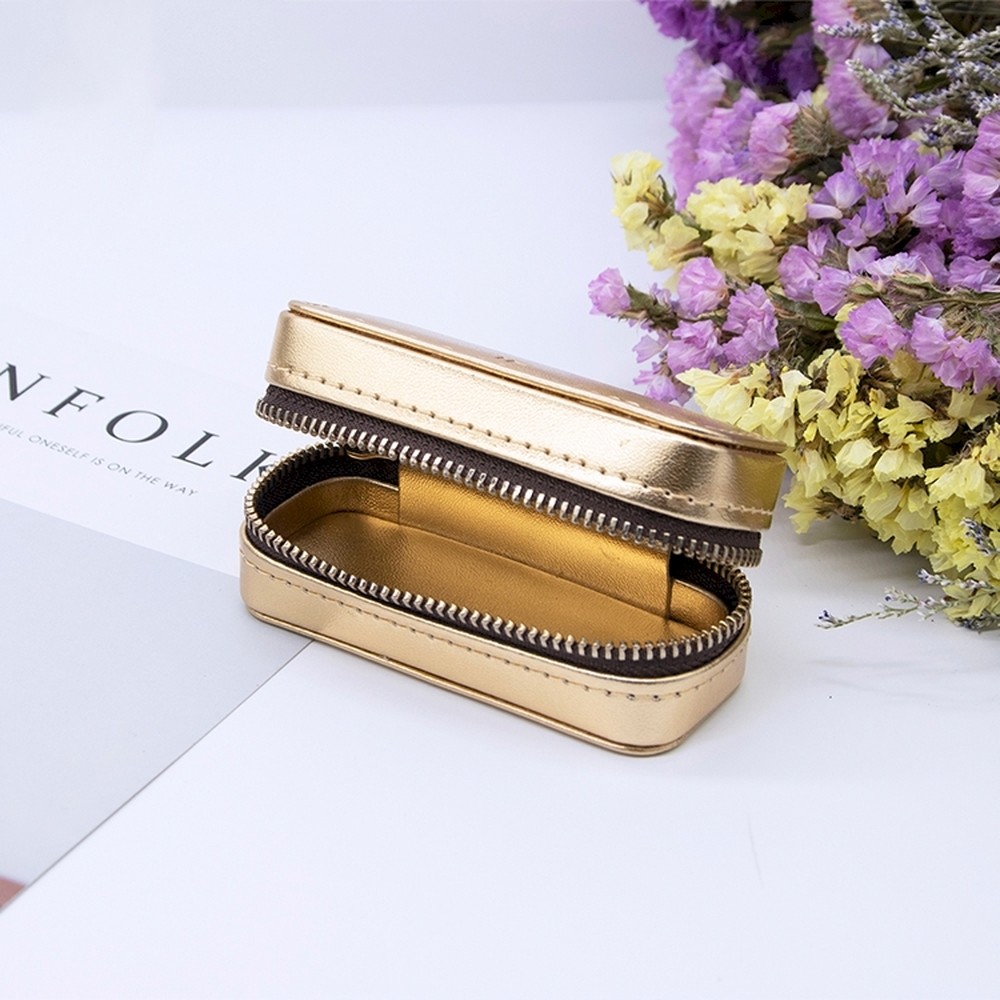 10*4*3.5cm Zippered Lipstick Organizer Box Mini Size For Makeup