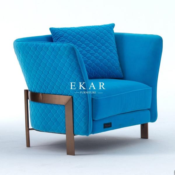 Fabric European Upholstery Modern Sofa single seat furniture couch living room