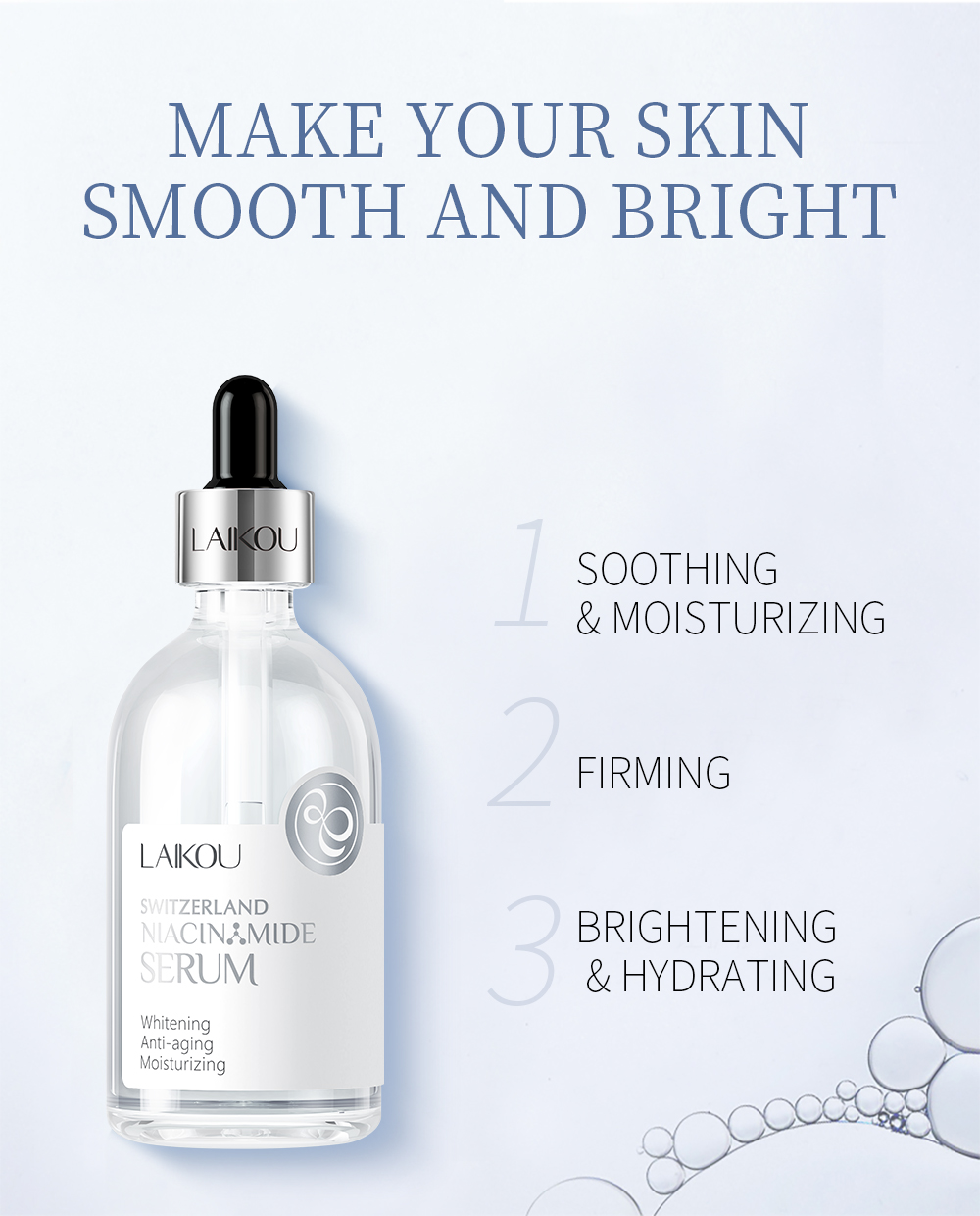 Skincare Product Facial Serum Whitening Lightening Face Nicotinamide Retinol Serum Hyaluronic Acid Serum