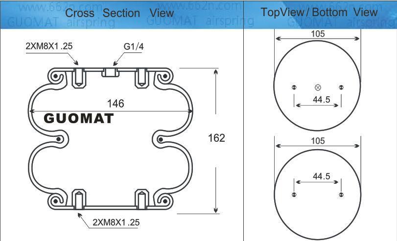 Rubber Air Contitech Spring Fd70-13 Style Bellows for Lifted Machine