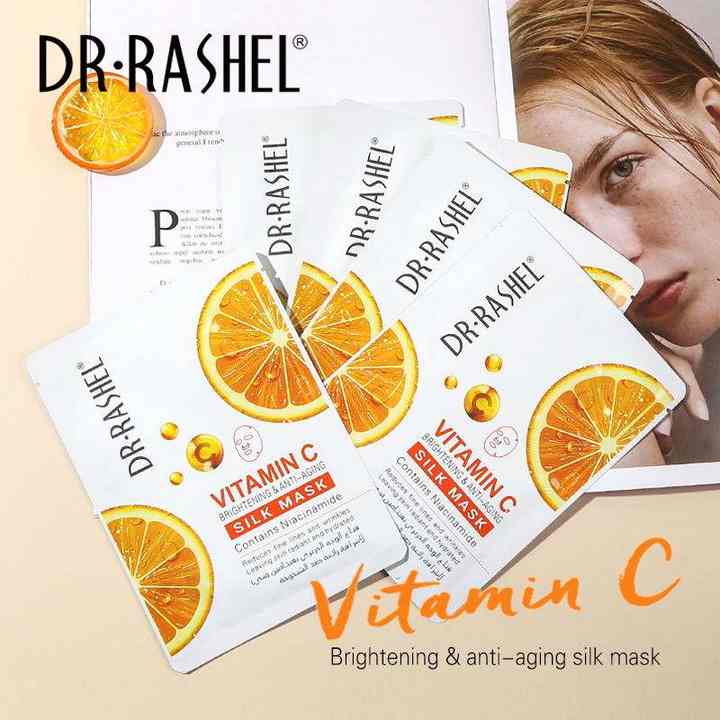 DR.RASHEL Vitamin C Brightening and Whitening Silk Sheet Facial Mask.anti-wrinkle Firming Lighting SILK MASK
